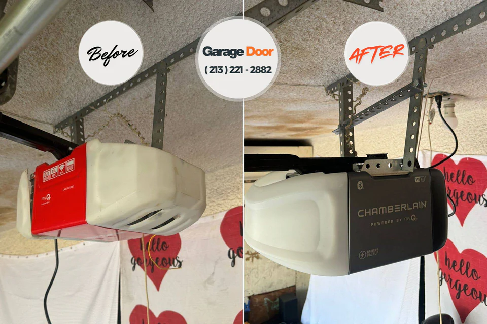 Before and after: garage door repair Cherryvale, SC